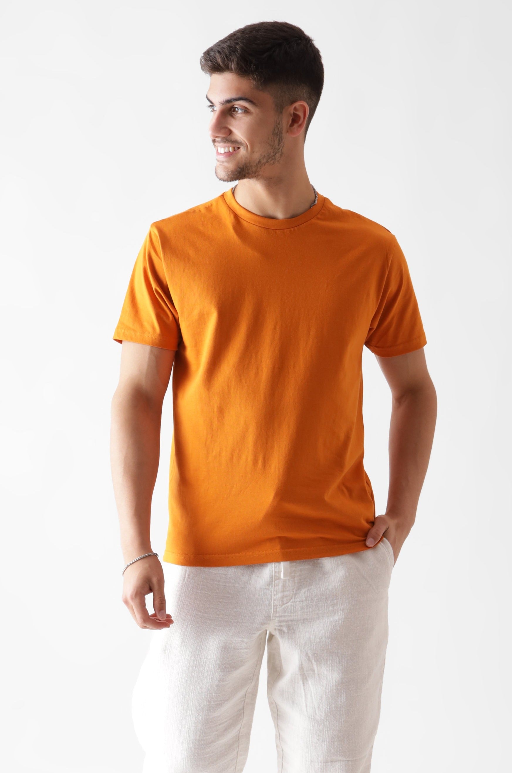 6886 Orange Crew Neck T-Shirt