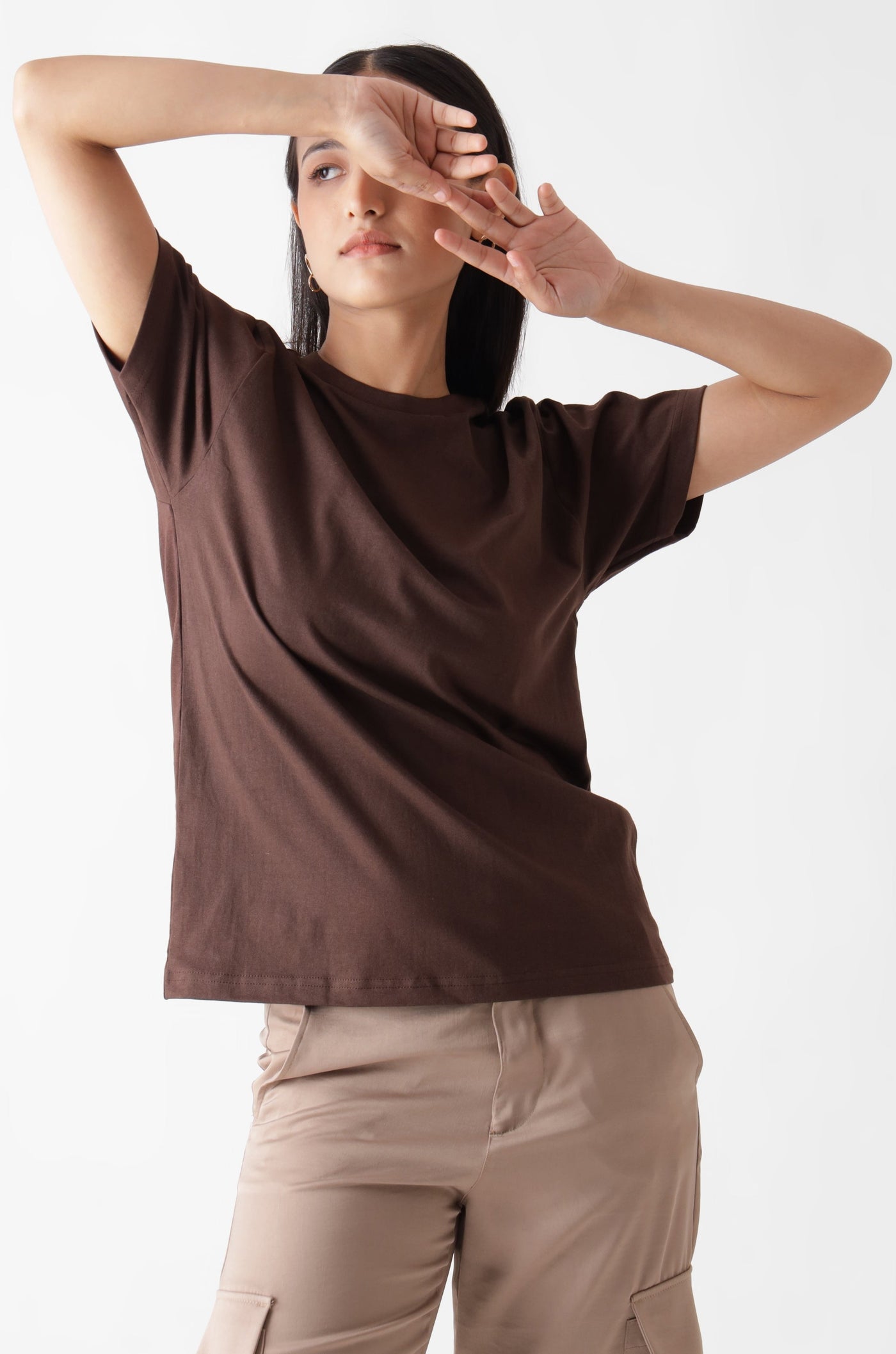 Mocha Brown Crew Neck