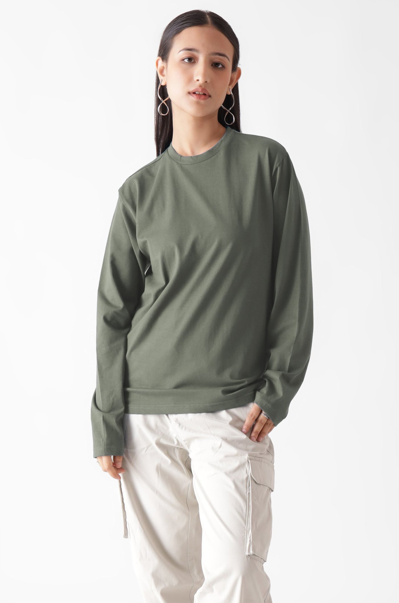 Olive Oasis Crew LS