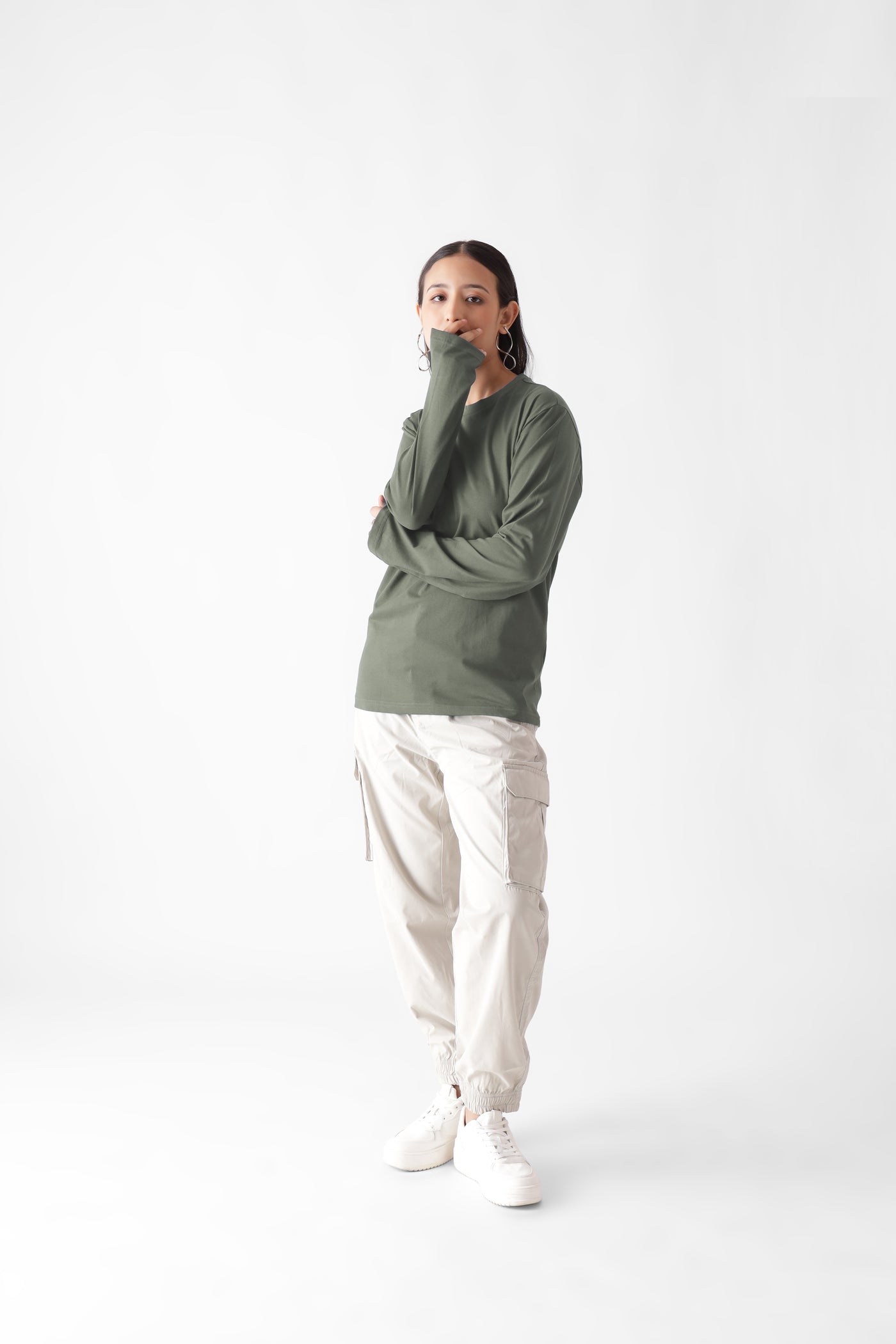 Olive Oasis Crew LS