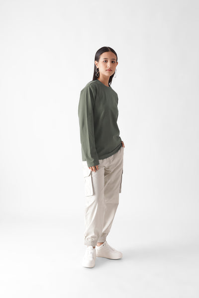 Olive Oasis Crew LS