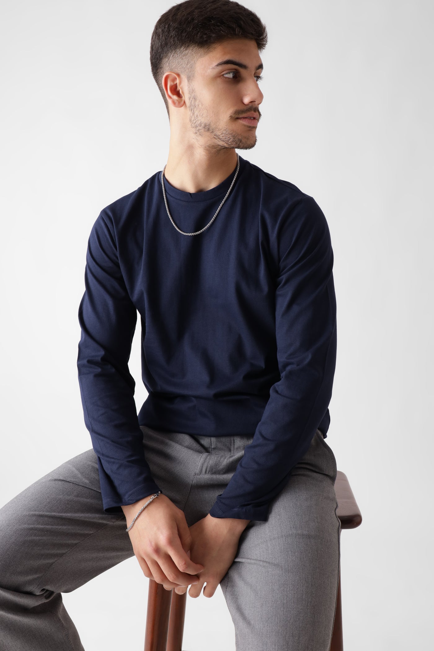 Midnight Navy Crew LS