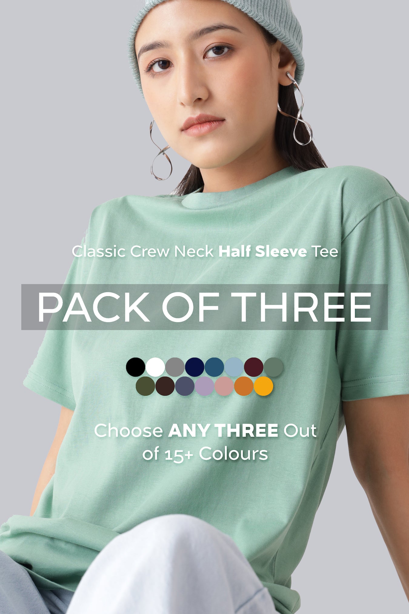 Pack of 3 - Crew Neck