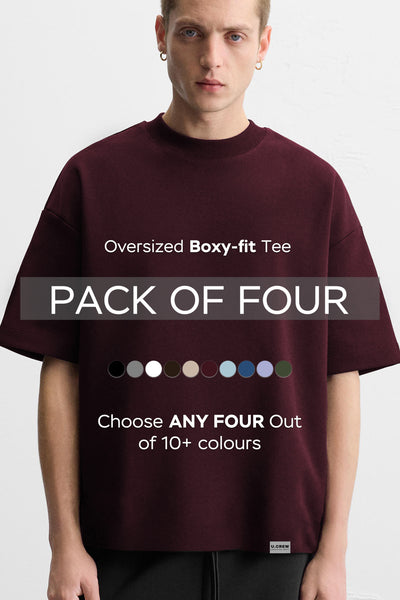 Pack of 4 - Boxy Fit 260GSM