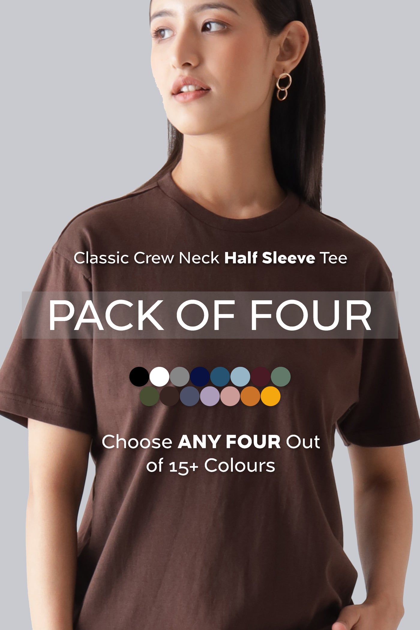 Pack of 4 - Crew Neck